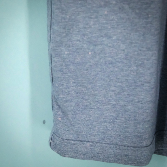 Athleta Size 18 Blue Farallon Heathered Wide Leg Crop Pull On Cotton Knit Pants - Picture 3 of 9
